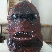 Mascara de monstruo realizada en silicona para rodaje de vídeo.